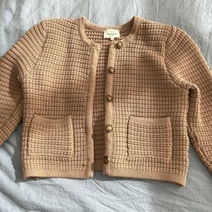 Bohme collarless sweater jacket
